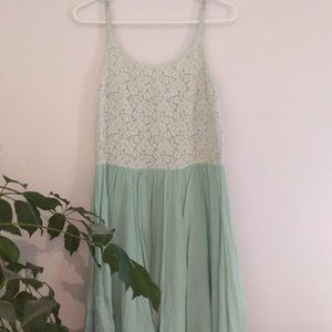 Vintage teal lace dress